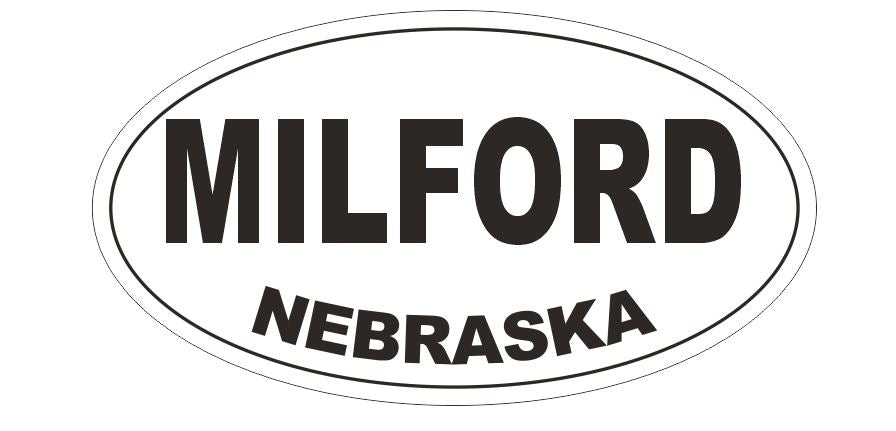 Milligan Village Nebraska Bumper Sticker or Helmet Sticker D5320 Oval