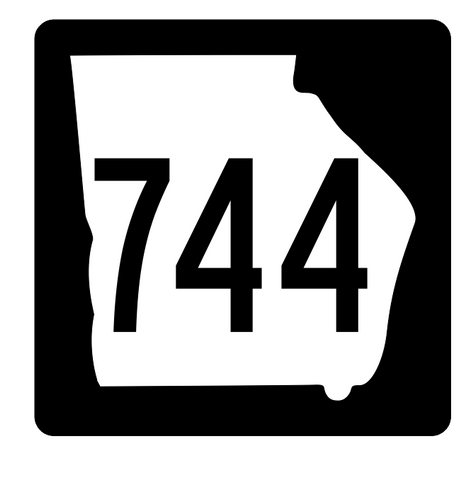 Georgia State Route 744 Sticker R4072 Highway Sign Road Sign Decal