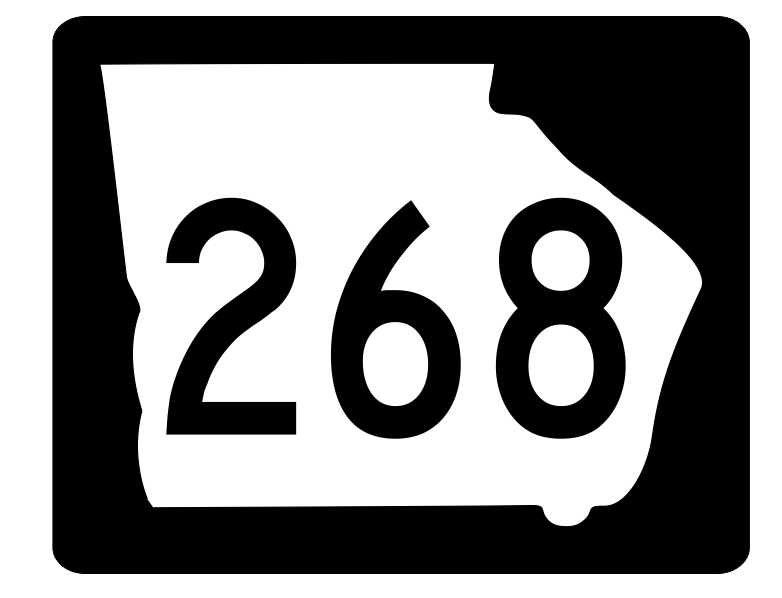 Georgia State Route 268 Sticker R3933 Highway Sign