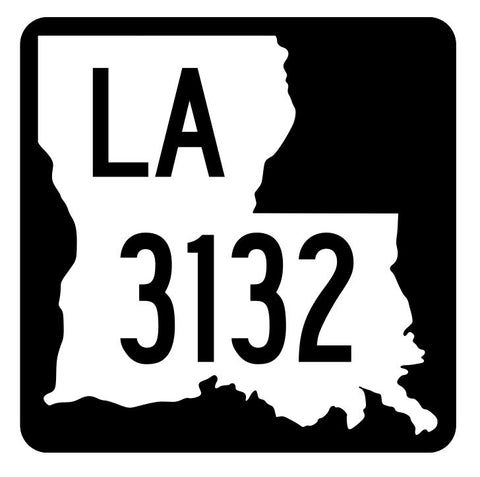 Louisiana State Highway 3132 Sticker Decal R6523 Highway Route Sign