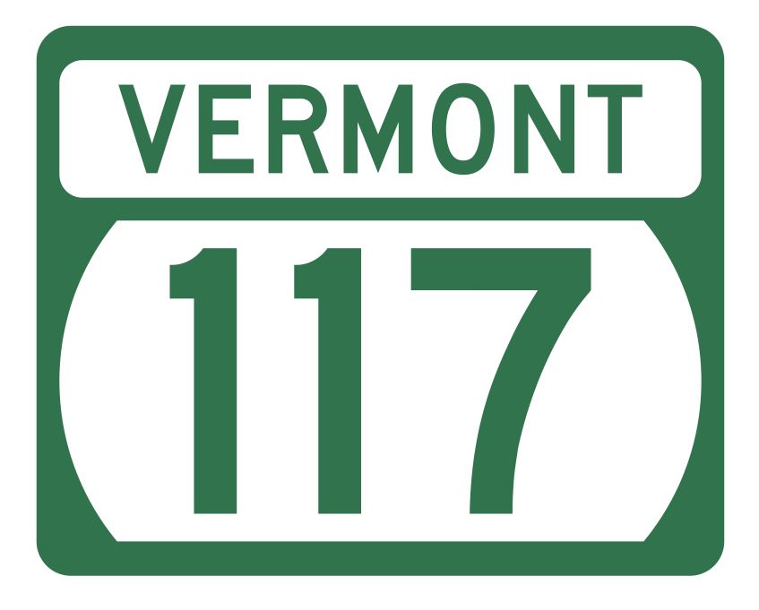 Vermont State Highway 117 Sticker Decal R5322 Highway Route Sign