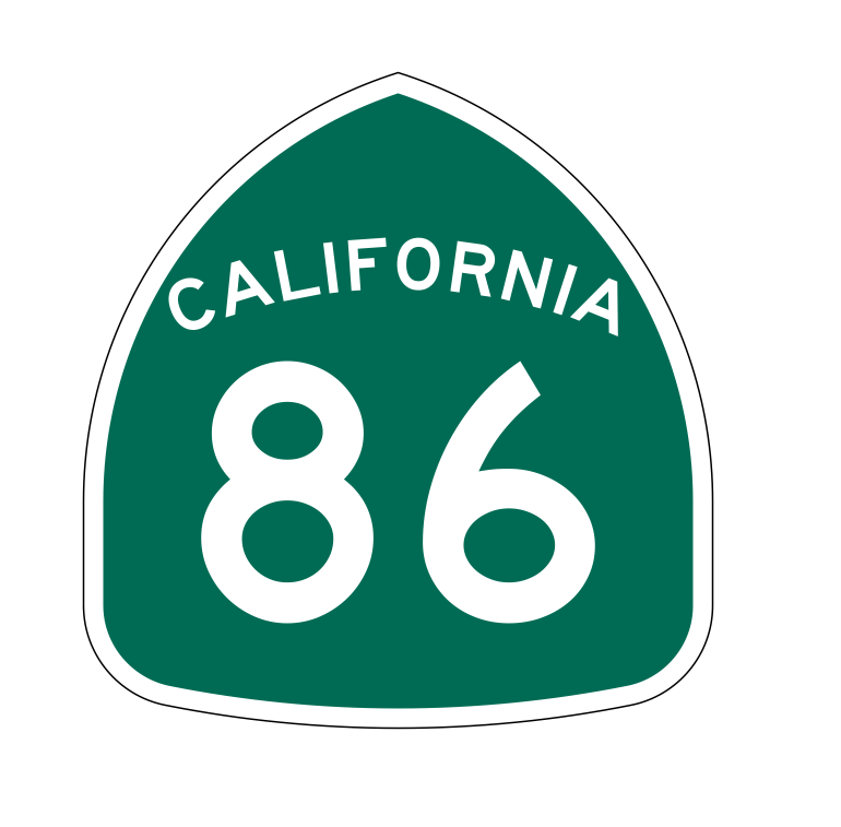 California State Route 86 Sticker Decal R1170 Highway Sign - Winter Park Products