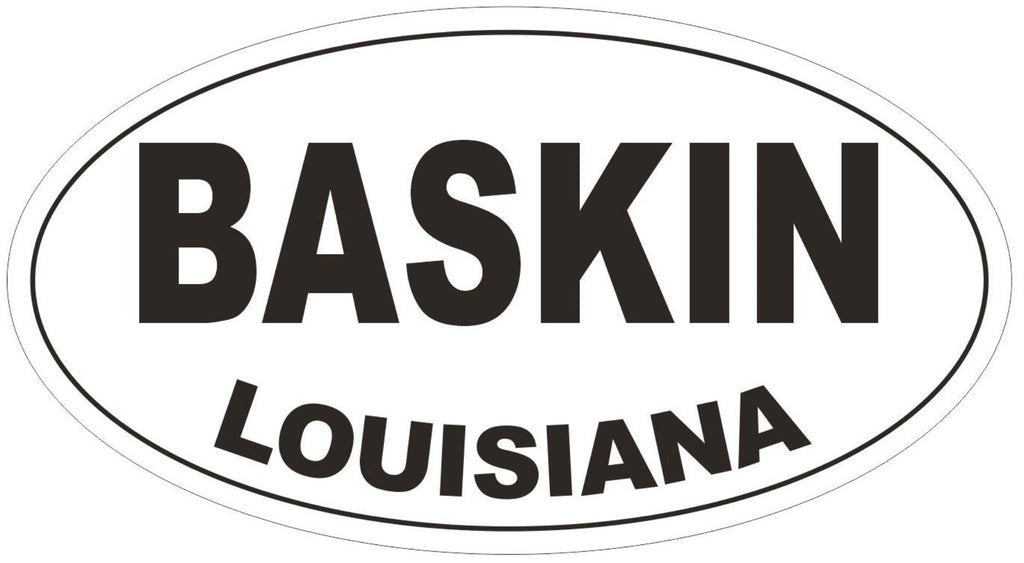 Baskin Louisiana Oval Bumper Sticker or Helmet Sticker D3782