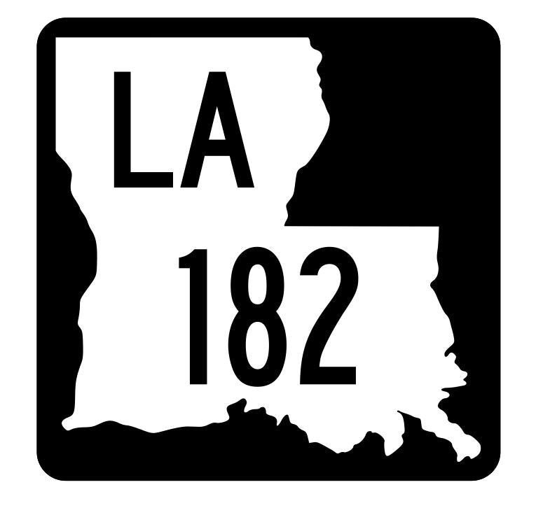 Louisiana State Highway 182 Sticker Decal R5892 Highway Route Sign