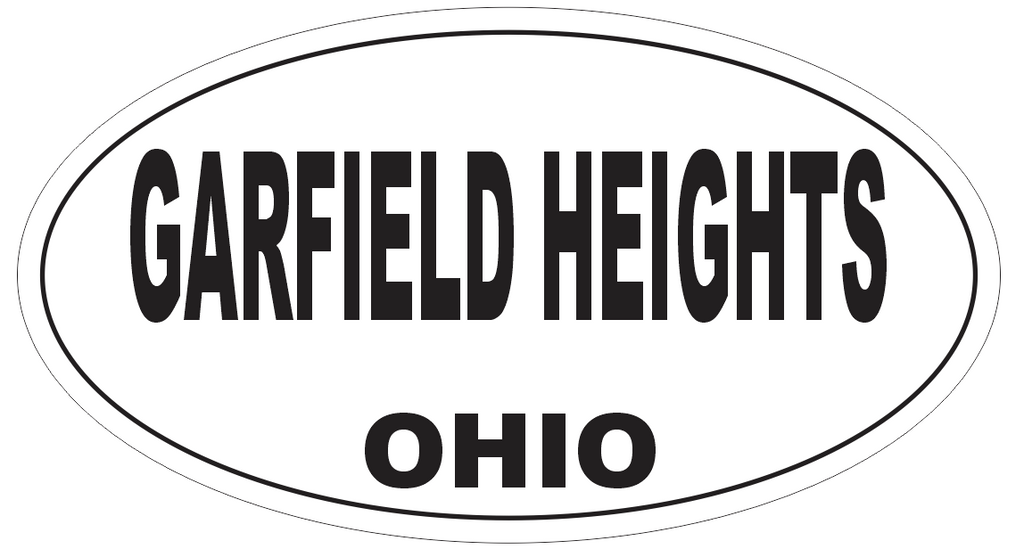 Garfield Heights Ohio Oval Bumper Sticker or Helmet Sticker D6098