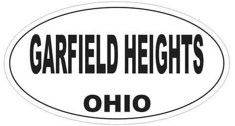 Garfield Heights Ohio Oval Bumper Sticker or Helmet Sticker D6098