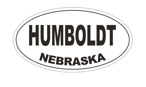 Humboldt Nebraska Oval Bumper Sticker or Helmet Sticker D5250 Oval