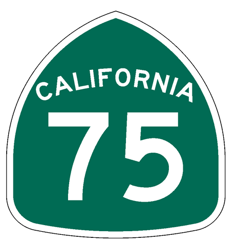 California State Route 75 Sticker Decal R992 Highway Sign Road Sign - Winter Park Products