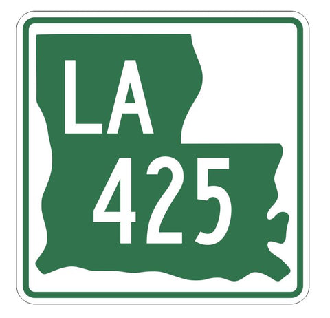 Louisiana State Highway 425 Sticker Decal R6603 Highway Route Sign