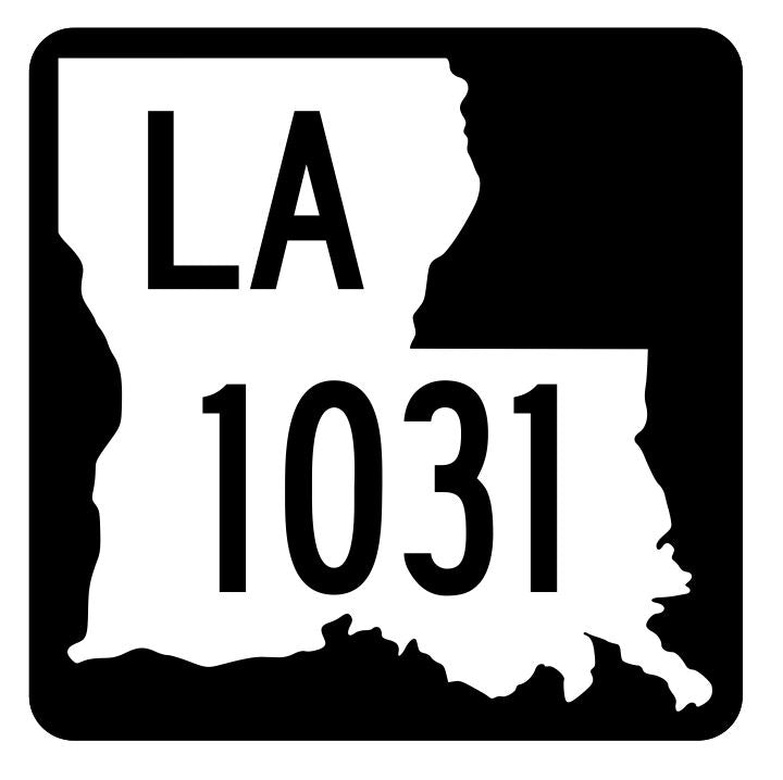 Louisiana State Highway 1031 Sticker Decal R6291 Highway Route Sign