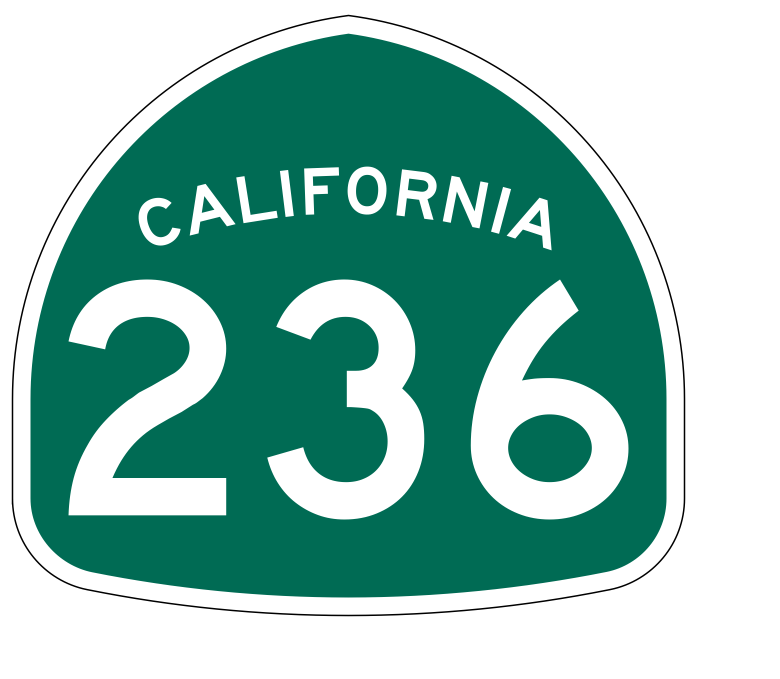 California State Route 236 Sticker Decal R1292 Highway Sign - Winter Park Products