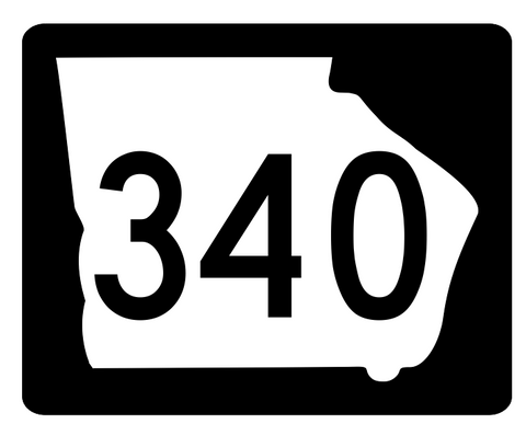 Georgia State Route 340 Sticker R4004 Highway Sign Road Sign Decal