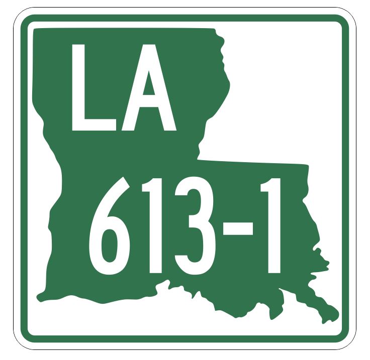 Louisiana State Highway 613-1 Sticker Decal R6618 Highway Route Sign