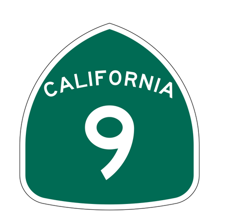 California State Route 9 Sticker Decal R1122 Highway Sign - Winter Park Products