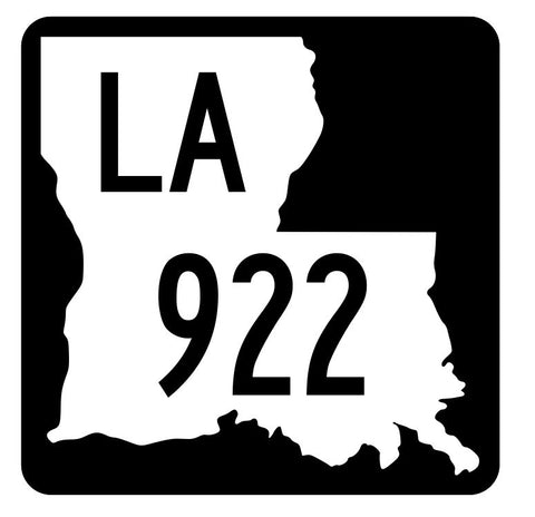 Louisiana State Highway 922 Sticker Decal R6195 Highway Route Sign