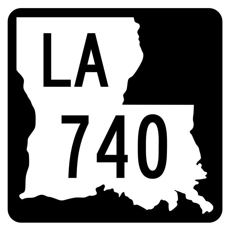 Louisiana State Highway 740 Sticker Decal R6068 Highway Route Sign