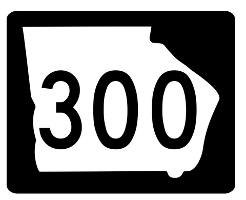 Georgia State Route 300 Sticker R3964 Highway Sign