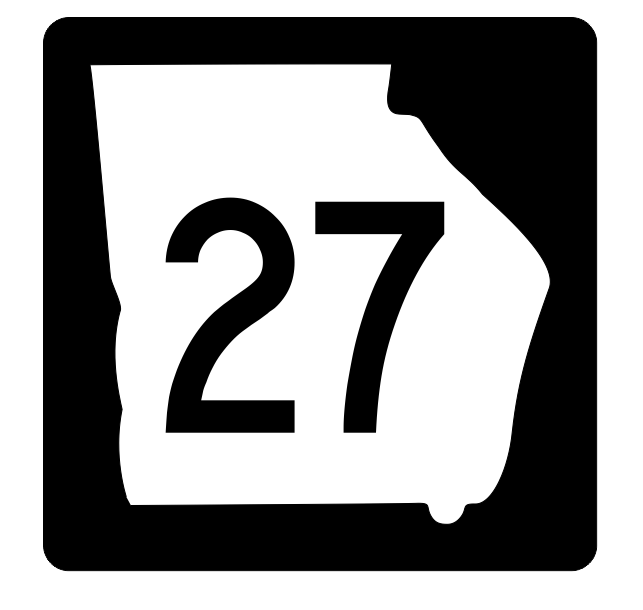 Georgia State Route 27 Sticker R3576 Highway Sign