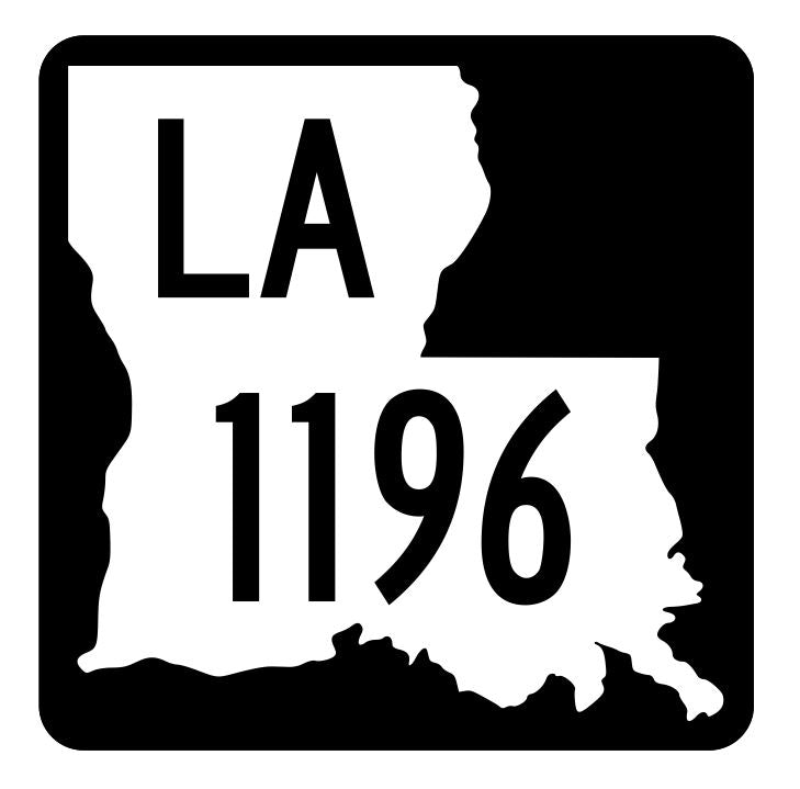 Louisiana State Highway 1196 Sticker Decal R6423 Highway Route Sign