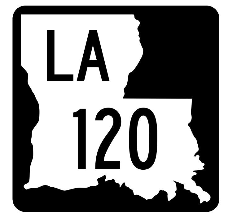 Louisiana State Highway 120 Sticker Decal R5836 Highway Route Sign