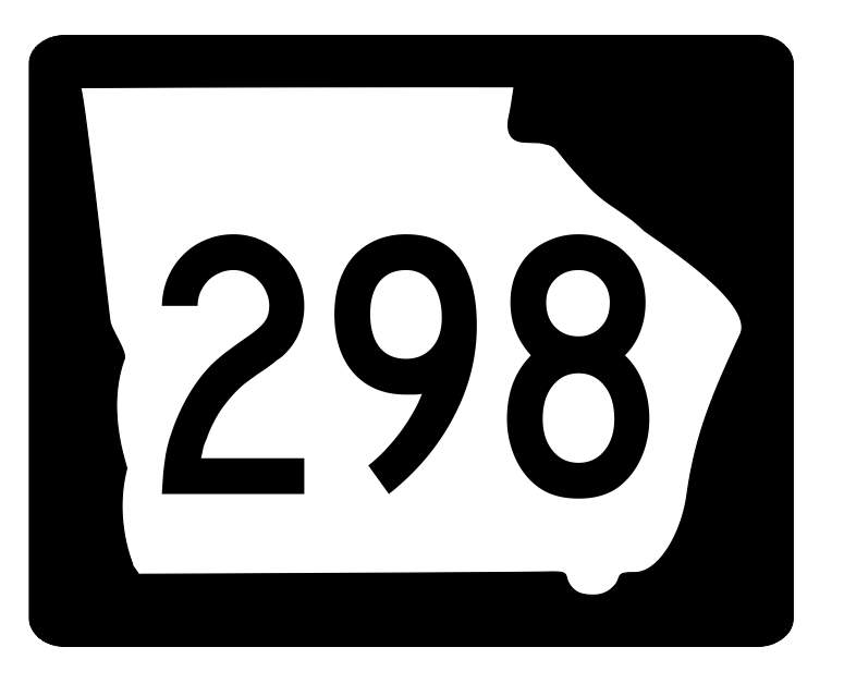 Georgia State Route 298 Sticker R3962 Highway Sign