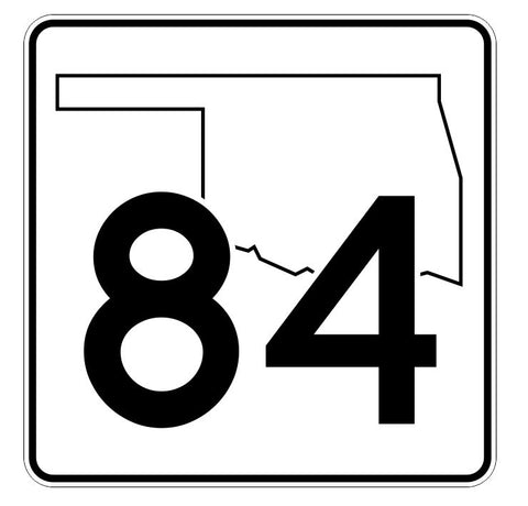 Oklahoma State Highway 84 Sticker Decal R5661 Highway Route Sign