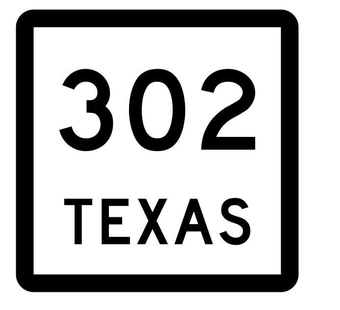 Texas State Highway 302 Sticker Decal R2597 Highway Sign