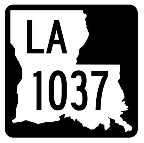 Louisiana State Highway 1037 Sticker Decal R6297 Highway Route Sign