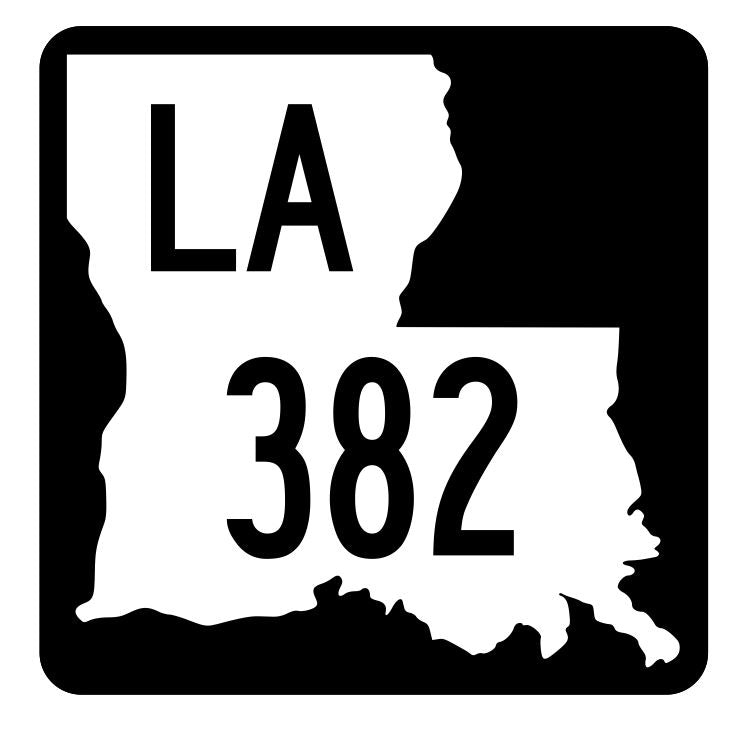 Louisiana State Highway 382 Sticker Decal R5928 Highway Route Sign