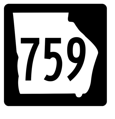 Georgia State Route 759 Sticker R4078 Highway Sign Road Sign Decal