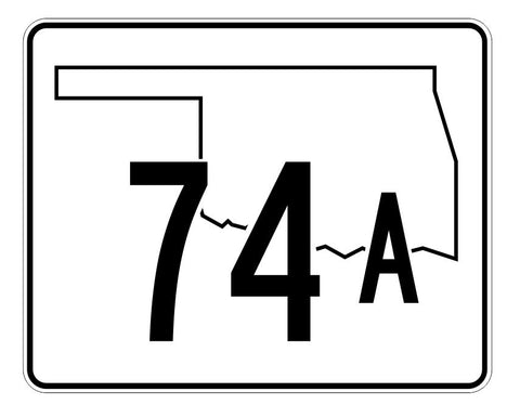 Oklahoma State Highway 74A Sticker Decal R5644 Highway Route Sign