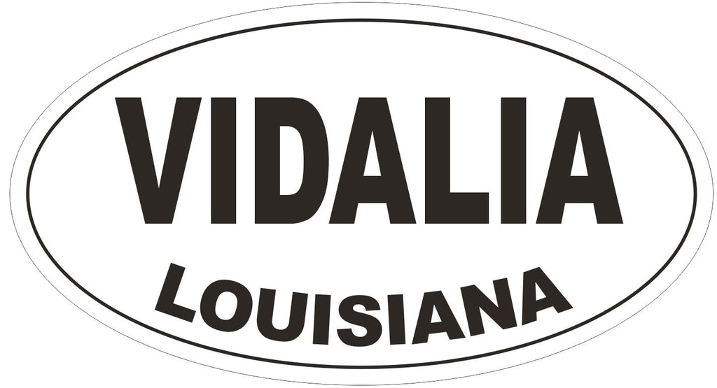 Vidalia Louisiana Oval Bumper Sticker or Helmet Sticker D3876