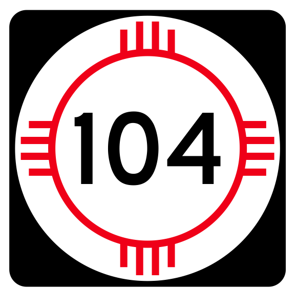 New Mexico State Road 104 Sticker R4139 Highway Sign Road Sign Decal