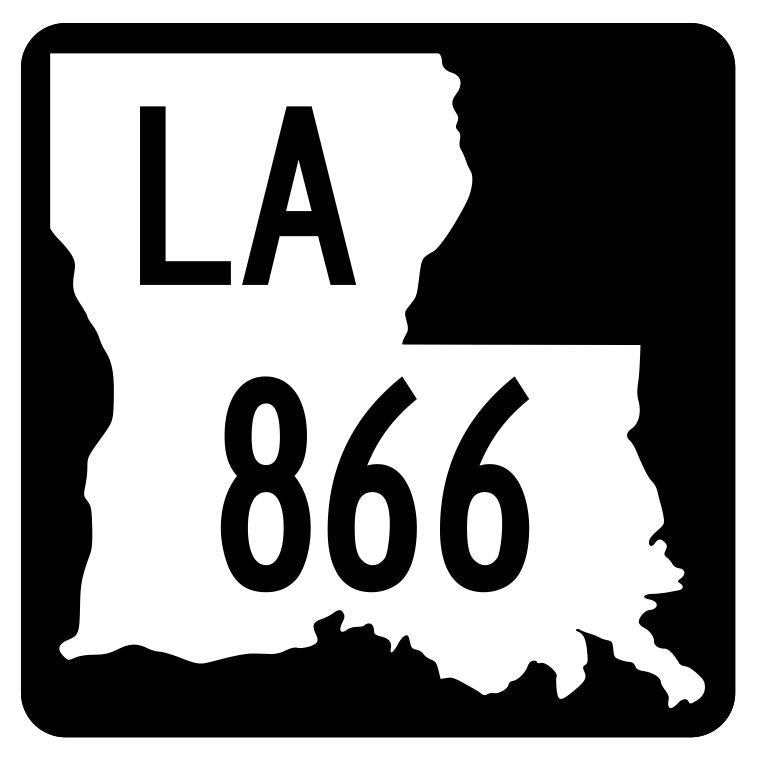 Louisiana State Highway 866 Sticker Decal R6160 Highway Route Sign