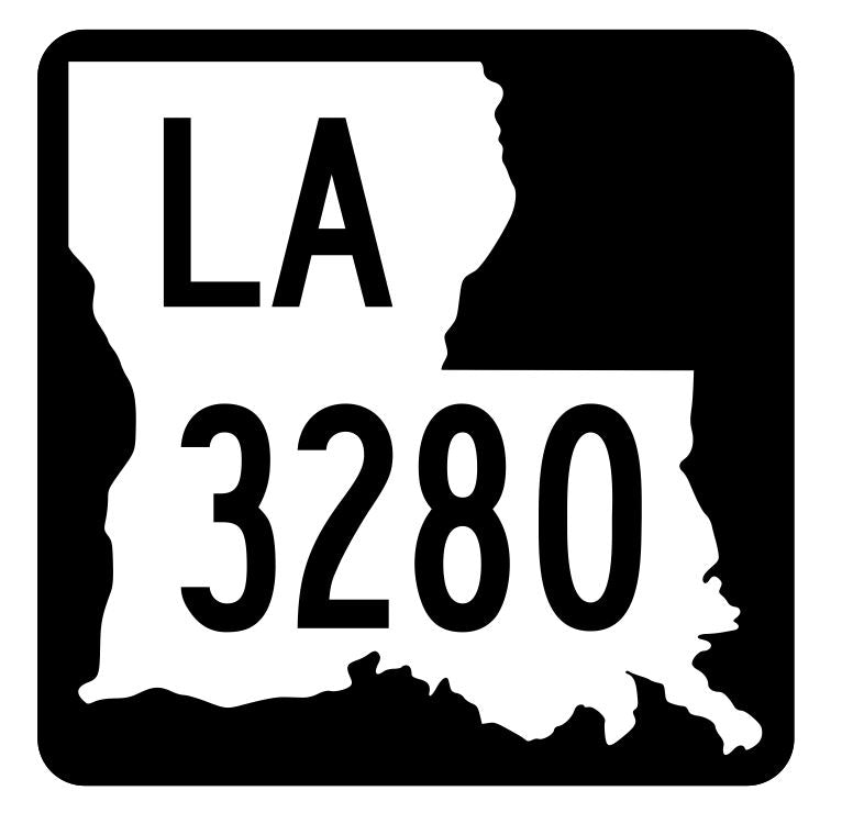 Louisiana State Highway 3280 Sticker Decal R6595 Highway Route Sign