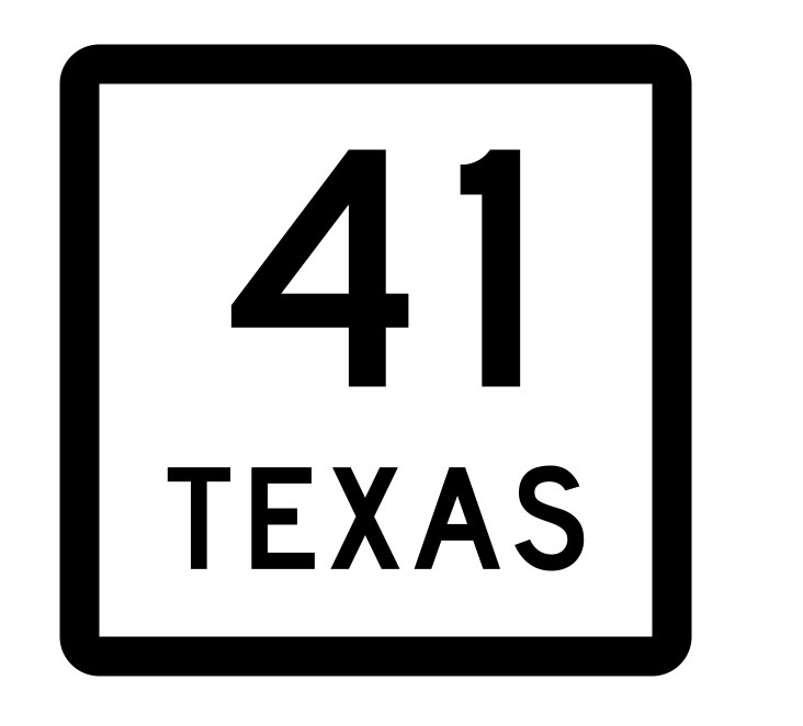 Texas State Highway 41 Sticker Decal R2295 Highway Sign - Winter Park Products