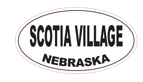 Scotia Village Nebraska Oval Bumper Sticker D7031 Oval