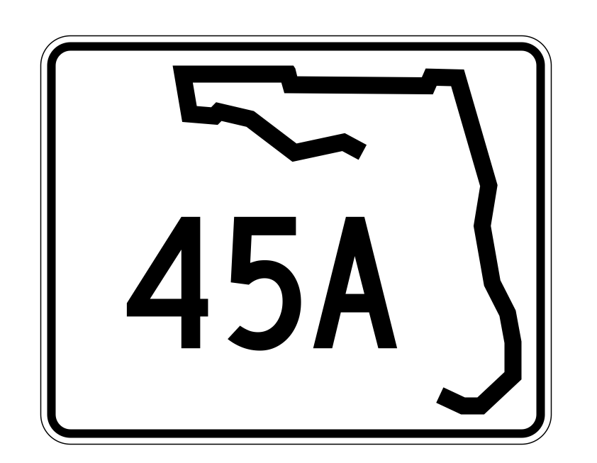 Florida State Road 45A Sticker Decal R1379 Highway Sign - Winter Park Products