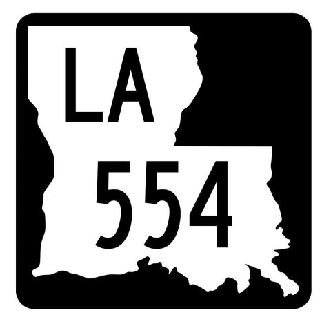 Louisiana State Highway 554 Sticker Decal R5996 Highway Route Sign