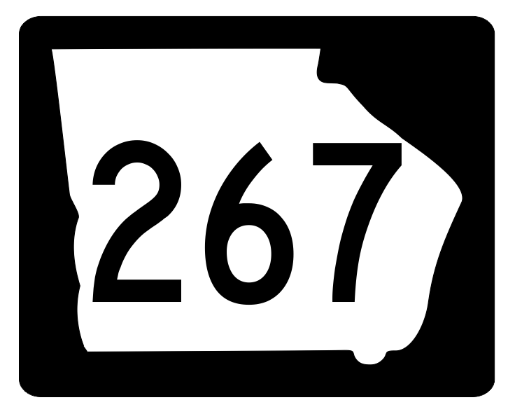 Georgia State Route 267 Sticker R3932 Highway Sign