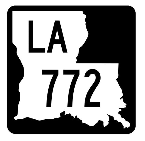 Louisiana State Highway 772 Sticker Decal R6086 Highway Route Sign