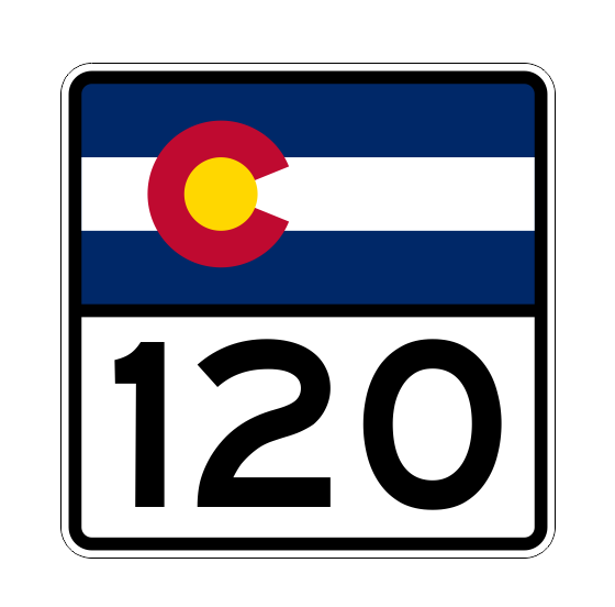 Colorado State Highway 120 Sticker Decal R1848 Highway Sign - Winter Park Products