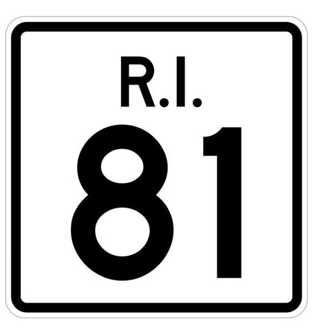 Rhode Island State Road 81 Sticker R4228 Highway Sign Road Sign Decal