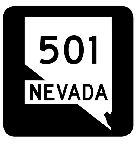 Nevada State Route 501 Sticker R3077 Highway Sign Road Sign