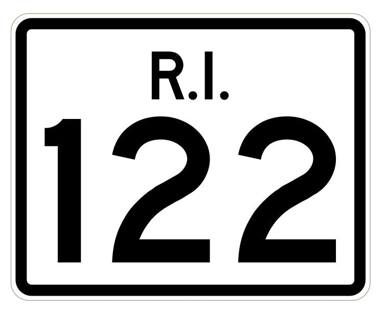 Rhode Island State Road 122 Sticker R4256 Highway Sign Road Sign Decal