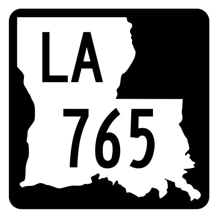 Louisiana State Highway 765 Sticker Decal R6082 Highway Route Sign