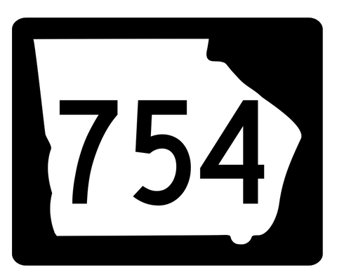 Georgia State Route 754 Sticker R4076 Highway Sign Road Sign Decal