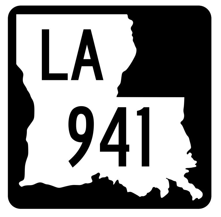 Louisiana State Highway 941 Sticker Decal R6209 Highway Route Sign