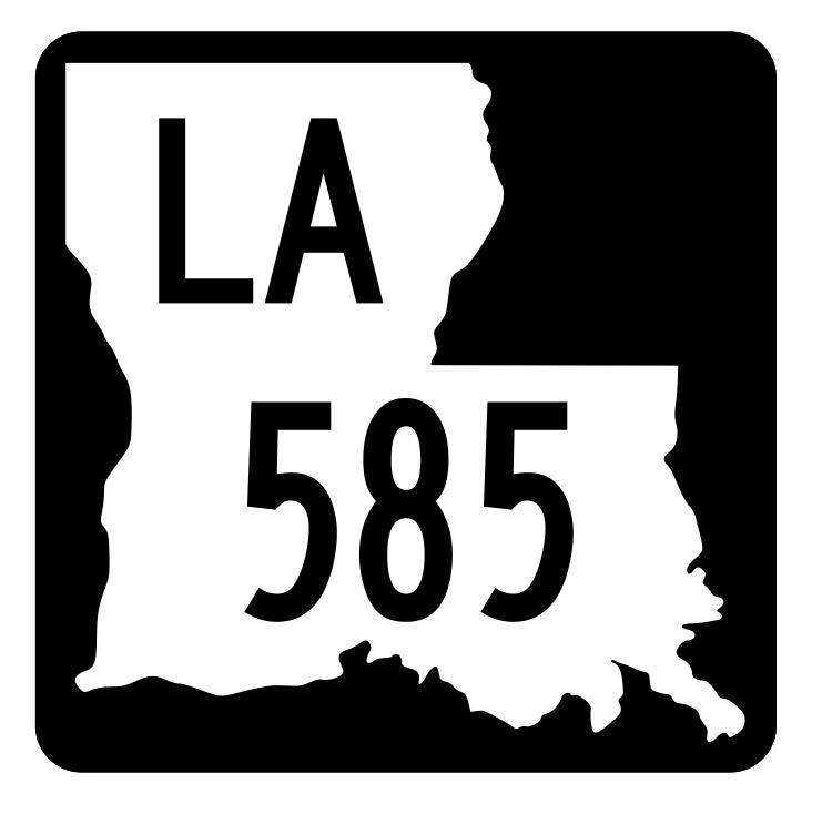 Louisiana State Highway 585 Sticker Decal R6003 Highway Route Sign