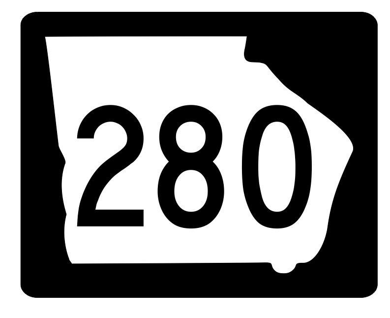 Georgia State Route 280 Sticker R3945 Highway Sign